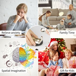 3D Square Black & Silver Three-Dimensional Metal Puzzles Mind Puzzles for Adults Hand Cube Brain Teasers Toy $51.89 3-D Puzzles