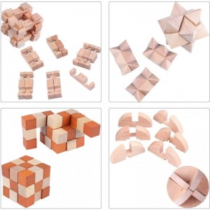 Brain Teaser Puzzle for Kids Adults Puzzle Games Wooden and Metal 3D Unlock Interlocking Puzzle Educational Toy 28Pcs $48.68 ...