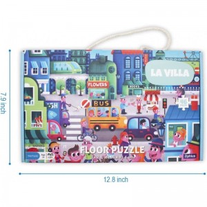 Jumbo Floor Puzzle LA Villa 46 Pieces Big Puzzles for Kids Ages 3-5 4-8 Completed Construction Jigsaw Puzzle Measures 24 x 36...