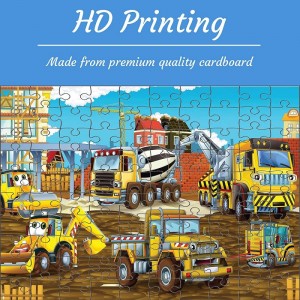 100 Piece Jigsaw Puzzle for Adults and Kids Colorful Children Themed Puzzle Game Construction Vehicles $19.94 Jigsaw Puzzles