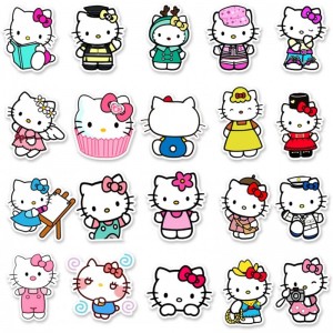 Kawaii Kitty Stickers Cute Cat Stickers for Kids Stickers for Water Bottles 50 PCS Vinyl Kids Stickers Cute Cartoon Stickers ...
