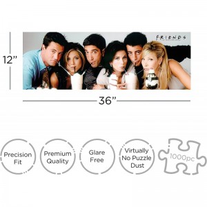 Friends Puzzle (Slim 1000 Piece Jigsaw Puzzle) - Glare Free - Precision Fit - Officially Licensed Merchandise & Collectibles ...