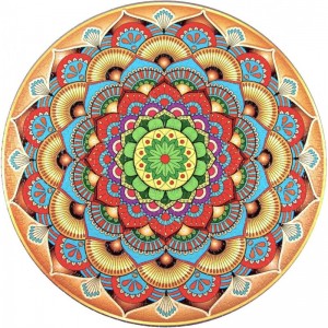 Jigsaw Puzzle 1000 Pieces for Adults. Colorful Round Mandala $21.05 Jigsaw Puzzles