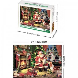 1000 Piece Jigsaw Puzzle Santa Claus Cardboard Jigsaw Puzzle for Decorations Gift Adults and Kids Children Educational Toys $...