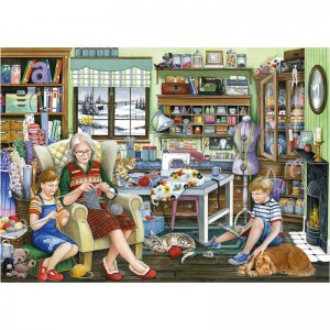 Toys Grannys Sewing Room for Ages Multicolor 1000 $43.94 Jigsaw Puzzles