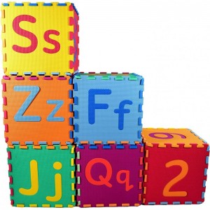 Soft & Safe Non-Toxic Children’s Interlocking Multicolor Exercise Puzzle Educational ABC Alphabet EVA Play Foam Mat for Kid’s...