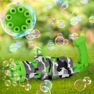 Bubble Machine Automatic Bubble Maker Toy with Fan & Bubble Solution 8 Hole Cool Electric Bubble Toys Summer Outdoor Indoor P...