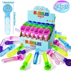 24Pcs Dinosaur Bubble Wands for Kids Dinosaur Party Favors Bubbles Bulk Dino Pinata Stuffer Toy Birthday Gift Carnival Prizes...