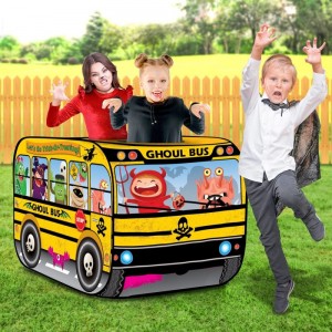 Ghoul School Bus Pop Up Tent Halloween Tent for Kids with a Carry Bag Pop Up Play Tent for Hours of Fun Great for Indoor Hall...
