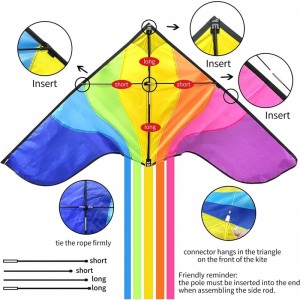 Large Phoenix Kite for Kids and Adults Beach Kites for Adults Outdoor Toys Games and Activities Kites Single Line Kite with F...