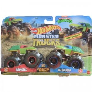 Monster Trucks Raphael VS Leonardo Demolition Doubles 1:64 Scale TMNT $46.69 Nature Exploration Toys
