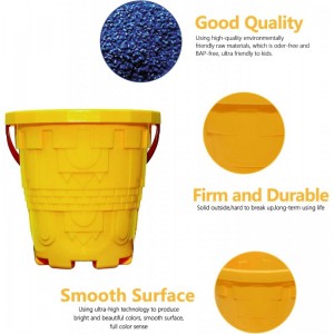Plastic Beach Castle Mold Buckets 7.3'' Large Size Sand Bucket Water Bucket for Beach Fun Great Summer Party Accessory $26.92...