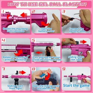 Electric Gel Ball Blaster High Speed Automatic Splatter Ball Blaster with 40000 Water Beads and Goggles Rechargeable Splatter...