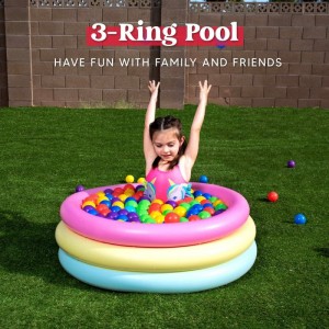 Inflatable Kiddie Pool Small Baby Pool 3 Color Rings for Kids Blow up Kid Pool Indoor & Outdoor Swimming Pool 34 Inches $24.5...