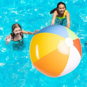 Giant Inflatable Beach Balls 42 Inch Large Pool Ball | Beach Summer Parties and Gifts Pool Balls for Swimming Pools | 2 Pack ...