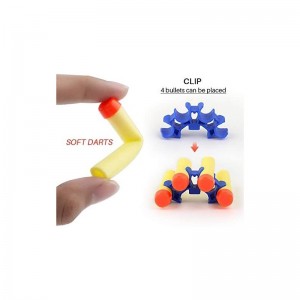 4 Pack Mini Foam Dart Toy Guns Foam Guns with 16 Small Size Foam Darts Sport Party Favors Spring Powered Gun Kit for Kids (4 ...