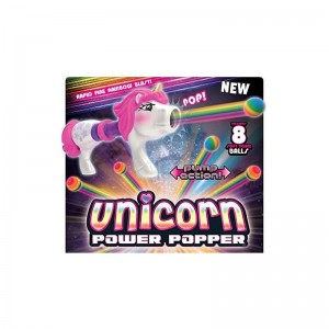 Unicorn Power Popper Foam Blaster Toy - Rapid Fire Rainbow Ball Shooter Blasts Up to 8 Foam Balls - Indoor or Outdoor Play - ...
