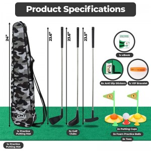 (Lab Tested) - Premium Kids Golf Clubs 3-5 - Kids Golf Set - Toy Golf Set - Toddler Golf Set - Golf Toys for Kids - Mini Golf...