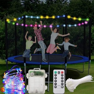 LED Trampoline Lights 39.4Ft Trampoline Rim LED Light for Trampoline Remote Control Waterproof LED Lights Bounce Party Play a...