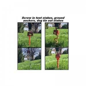 Trampoline Swing Set Playset Speed Staker Drill in Your Heavy Duty Spiral Ground Anchors in Seconds. Multi Functional Works O...