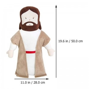 Jesus Stuffed Doll Christ Jesus Plush Cushion Toy Adorable Cartoon Pillow for Kids Baby Toddler $45.95 Kids' Plush Toy Pillows