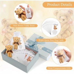 36 Pcs Mini Plush Bears Little Pocket Bears Sympathy Gift for Kids Family Grieving Memorial Comfort Keepsake Inspirational Be...