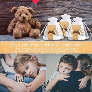 36 Pcs Mini Plush Bears Little Pocket Bears Sympathy Gift for Kids Family Grieving Memorial Comfort Keepsake Inspirational Be...