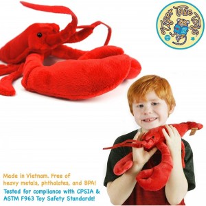 Lenora The Lobster - 15 Inch Stuffed Animal Plush - by Tiger Tale Toys $42.03 Stuffed Animals & Teddy Bears
