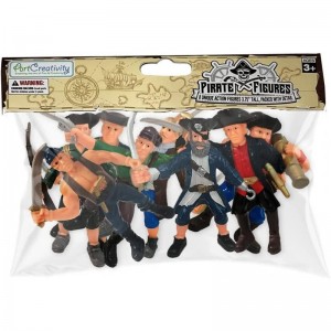 Pirate Action Figure Playset Set of 8 Legendary Plastic Figures in Assorted Poses Cool Pirate Toy Set for Kids Great Birthday...