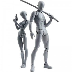 Body Kun DX Set Male & Female Gray Color Action Figure Variable Doll PVC Figure Model for SHF S H Figuarts Body-Chan $80.93 A...