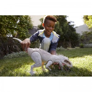 Jurassic World Destroy ‘N Devour Indominus Rex with Chomping Mouth Slashing Arms Lights & Realistic Sounds Swallows 3 Human A...
