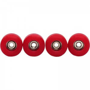 Apex 71D Urethane Fingerboard Wheels New Street Shape 7.7mm Diameter Ultra Spin Bearings - Made in The USA - Cherry Red Color...