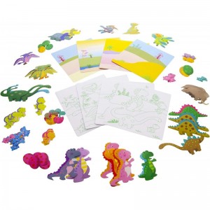 BAZIC Dinosaur Sticker Animal Jurassic Dragan Stickers for Activity Coloring Book Reward Incentive Gift for Kids Boys Classro...
