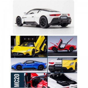 Alloy Collectible White Maserati MC20 Pull Back Vehicles Diecast Toy Cars Model $43.88 Kids' Play Cars & Race Cars