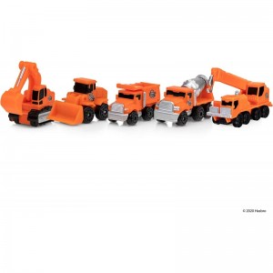 MMW0021 Construction Crew Pack Features 5 Plus Corresponding Scene-Highly Collectible Themed Toy Cars – Tiny Vehicles Huge Wo...