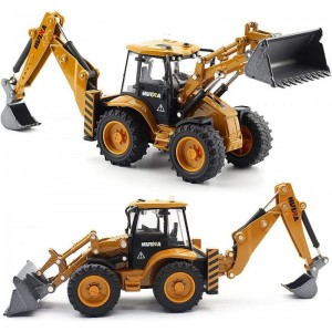 Die-cast Excavator Backhoe Front Loader Truck 1/50 Metal Engineering Vehicle Construction Tractor Model Collection Bulldozer ...