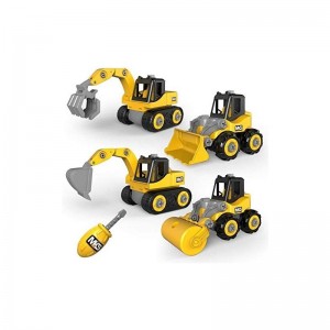 Construction Toys Take Apart Truck Toys Play Set Bulldozer Grab Loader Road Roller Excavator Kid STEM Construction Vehicles G...