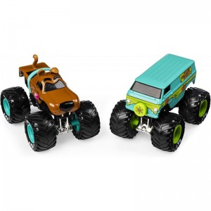 Monster Jam Official Scooby Doo vs. Mysterty Machine Die-Cast Monster Trucks 1:64 Scale 2 Pack $49.23 Kids' Play Trucks