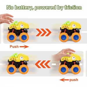Dinosaur Truck Dinosaur Toys for Kids 3-5 Monster Truck Toys for 3 Year Old Boy 2Pcs Pull Back Dinosaur Cars Kids Toys Fricti...