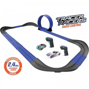 2.4 GHz Radio Control Remote Slot-Less Cordless Racing Blazin' Loop Speedway Track Set with Two Cars $133.54 Slot Cars Race T...