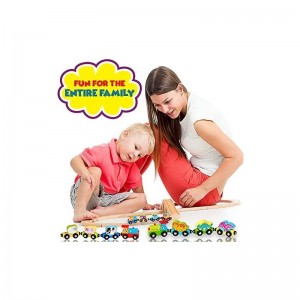 Wooden Trains Set (21 PCS) with 3 Dinosaurs 3 Farm 3 Zoo Animals with Box and Cover - Train Toys Magnetic Set Toy Train Sets ...