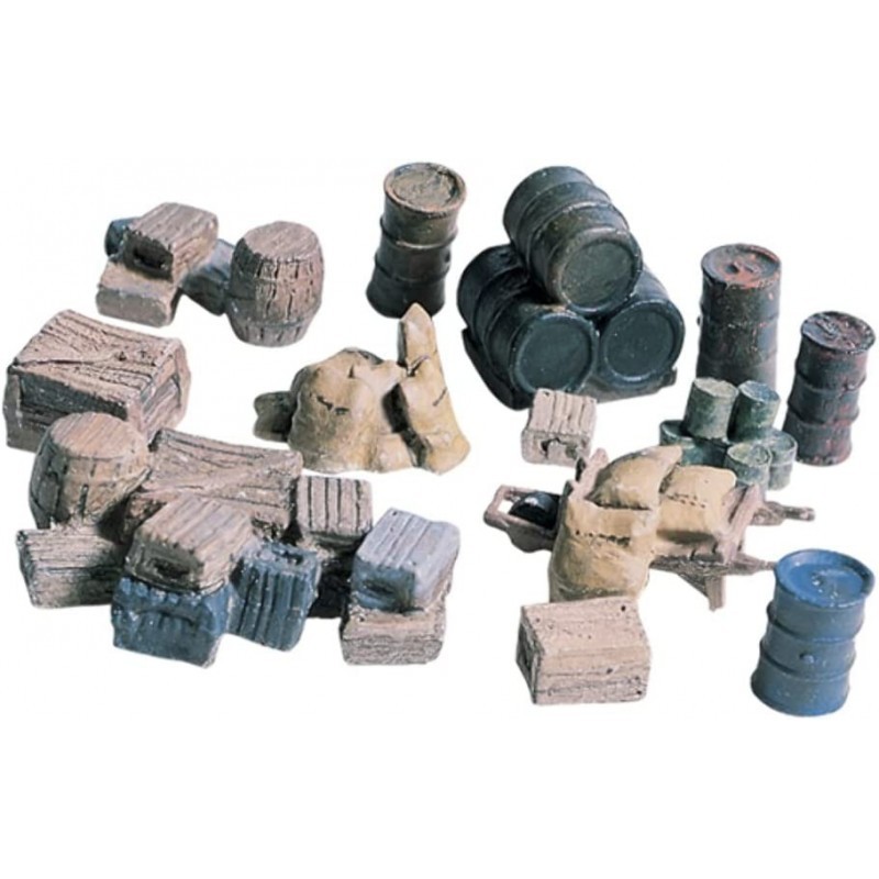HO Scale Scenic Details Crates Barrels and Sacks $28.24 Toy Vehicle Playsets