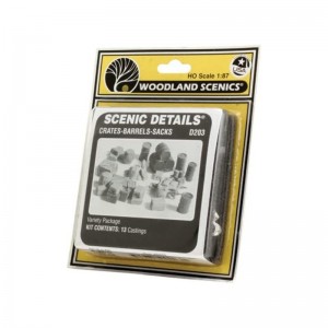 HO Scale Scenic Details Crates Barrels and Sacks $28.24 Toy Vehicle Playsets
