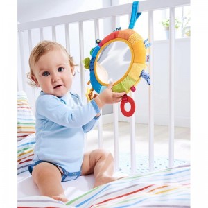 Rainbow Discovery Mirror - Hang from Crib or Use as a Pillow with Entertaining Elements for Baby to Explore $43.46 Baby Mirro...