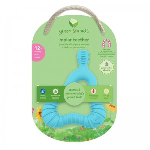 Molar Teether made from Silicone | Soothes & massages baby's molar gums & teeth | Soft flexible silicone eases pain Easy to h...