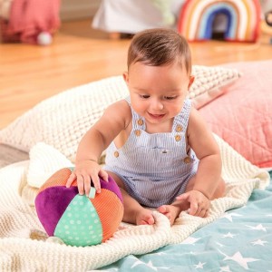 B. Toys – Make It Chime – Large Fabric Ball with Chiming Bell – Sensory Toy with Colors $15.40 Balls for Babies & Toddlers