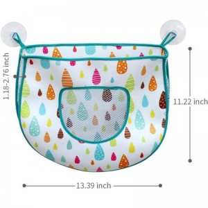 Bath Toy Organizer Shower Caddy - for Bathroom Baby Toy Storage Quick Dry Bathtub Mesh Net Baby Toy Holder with Suction Hooks...