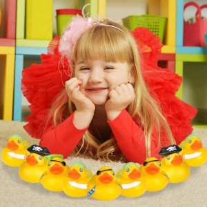 2 Inch Pirate Rubber Duckies Pack of 12 Cute Duck Bath Tub Pool Toys Ideal for Pirate-Themed Parties and Celebrations Fun Dec...