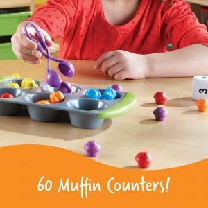 Mini Muffin Match Math Activity Set - 76 Pieces Ages 3+ Counting Games for Kids Preschool Learning Toys Homeschool Learning T...