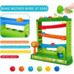 Toddlers Toys for 1 2 3 Years Old Kids Pound A Ball Toys Included 2 Hammer & 12 Balls Montessori Toys for 12-18 Months Baby I...